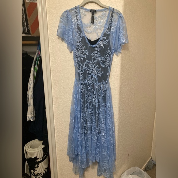 eyelet lace shift dress Dolly Scallop Trim Shift Dress Small / Cream main image 1